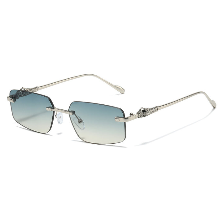 Designer Rectangle Sunglasses with Luxurious Metallic Details Stornfield