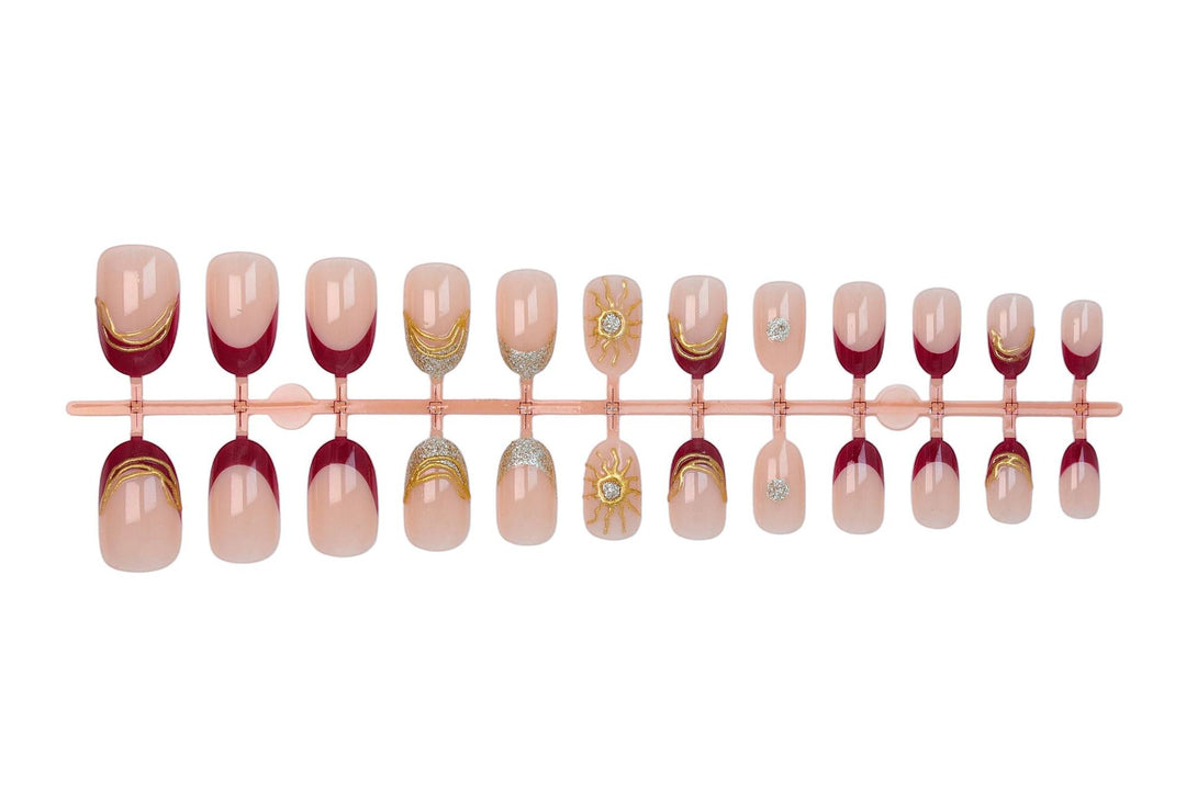 Nail set with elegant glitter and gradient design Stornfield