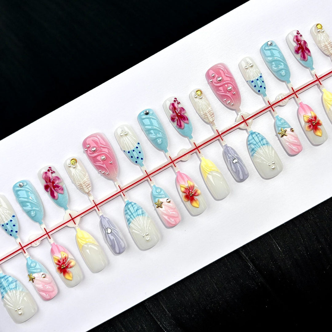 Vibrant Artistic Press-On Nail Set