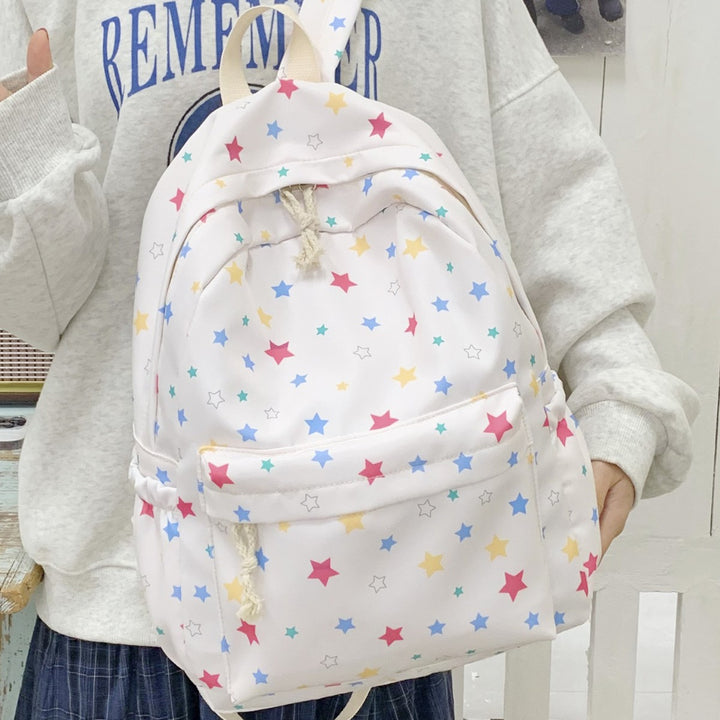Backpack with Colorful Star Pattern and Practical Organization Compartments Stornfield