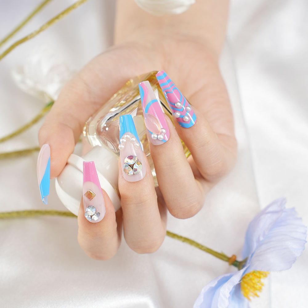 Glamorous Designer Press-On Nail Art Set Stornfield