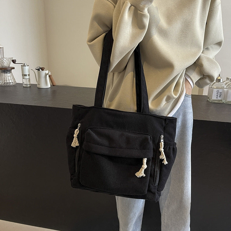 Textured Multi-Pocket Tote Bag Stornfield