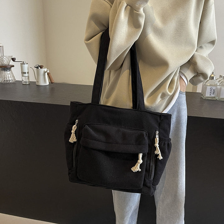 Textured Multi-Pocket Tote Bag Stornfield
