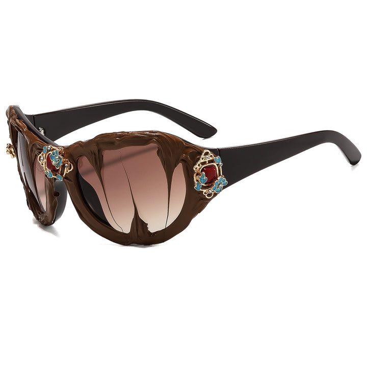 Ladies extravagant sunglasses with floral crystal embellishments Stornfield