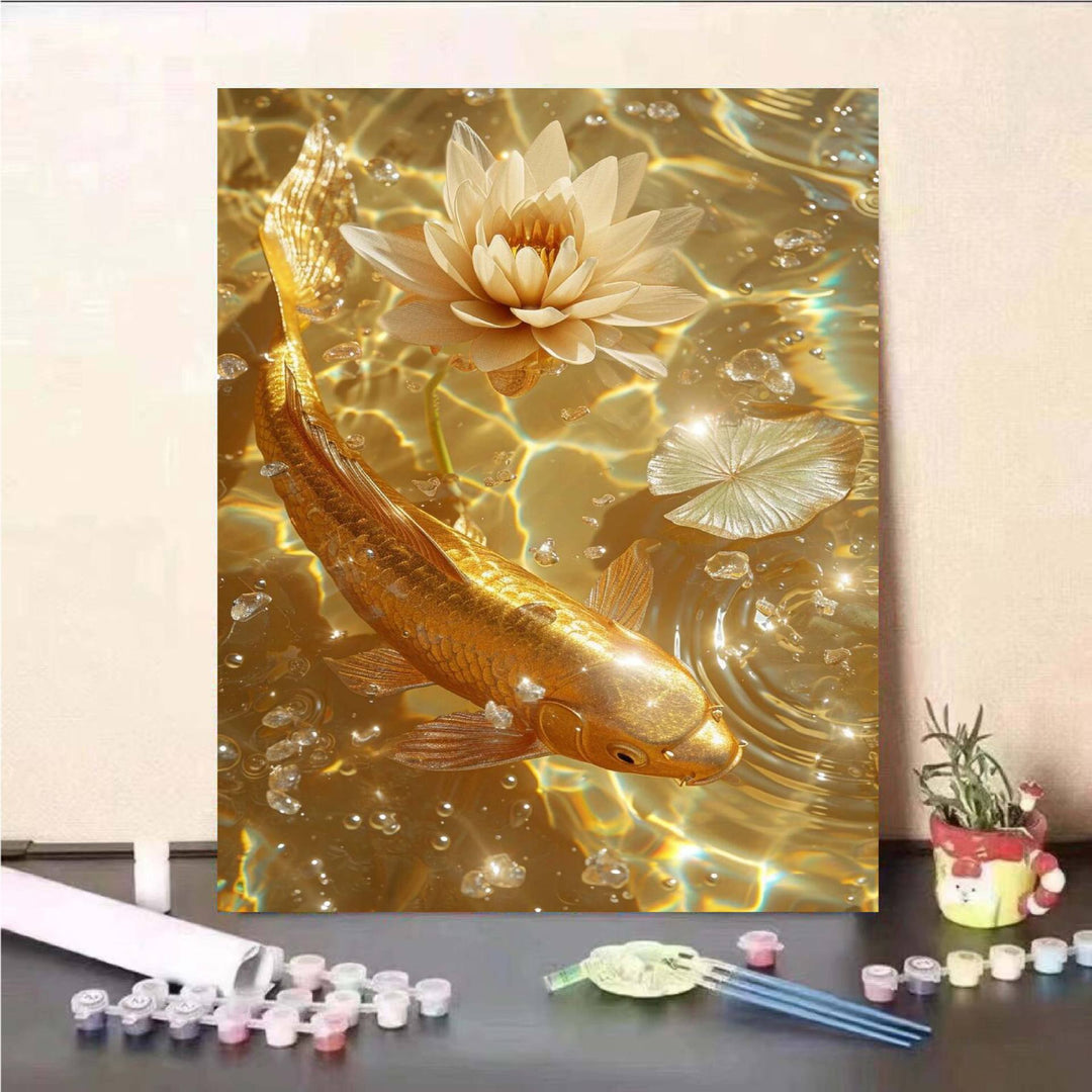 DIY Koi Fish and Water Lily Painting Kit Stornfield