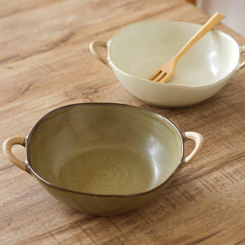 Handcrafted Japanese Ceramic Bowl With Handles | Stornfield
