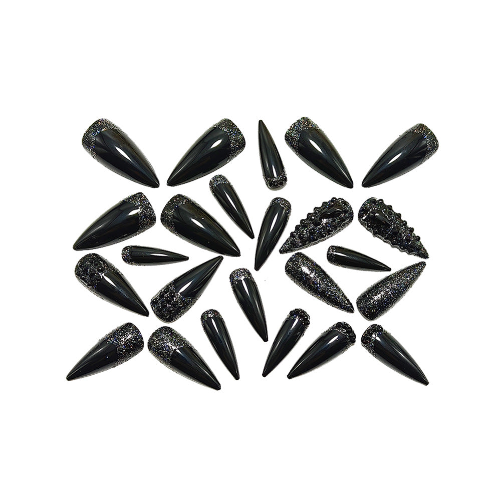 Artificial Nails in Elegant Stiletto Design with Sparkling Rhinestone Accents Stornfield