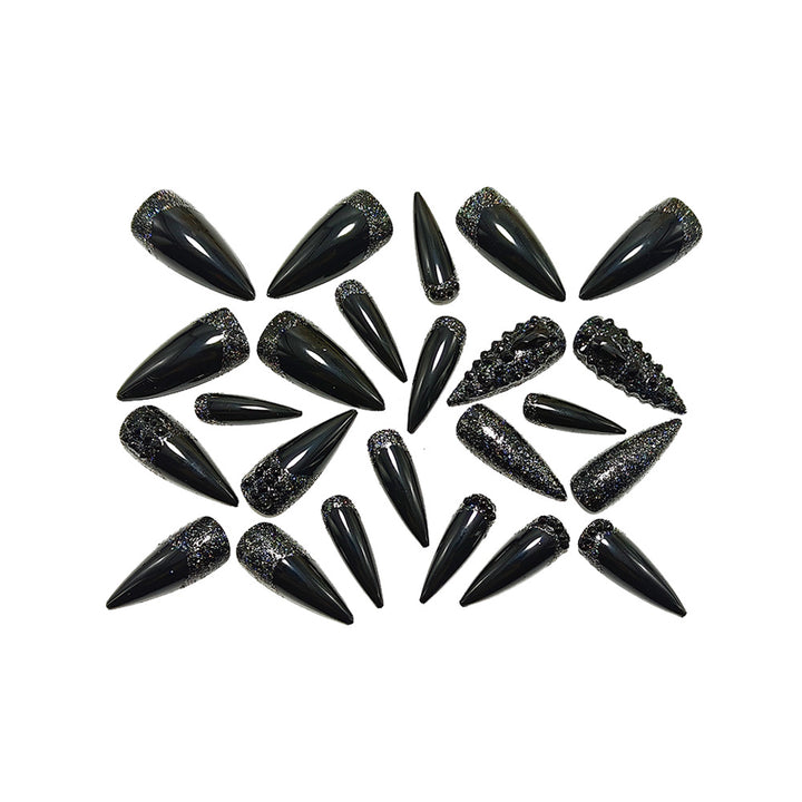 Artificial Nails in Elegant Stiletto Design with Sparkling Rhinestone Accents Stornfield