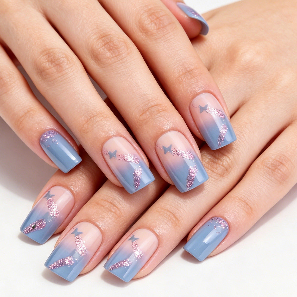 Artistic Glitter Ombre Press-On Nails Stornfield
