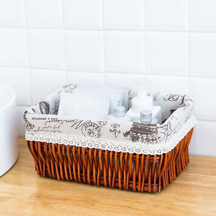 Women’s storage basket with decorative fabric lining Stornfield