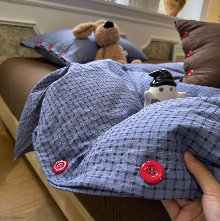 Cozy Checked Duvet Cover Set