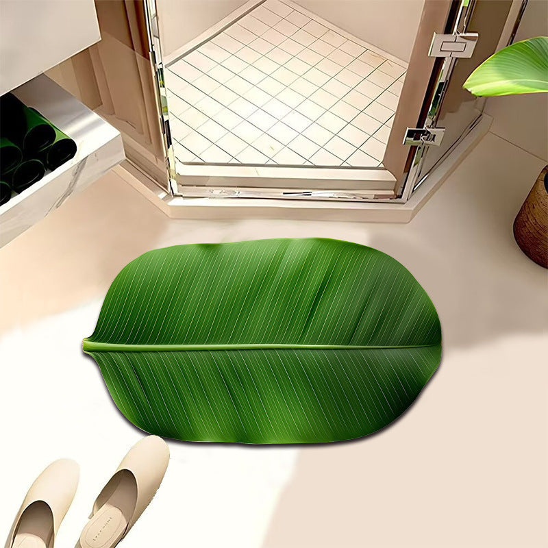 Leaf-Shaped Bathroom Mat