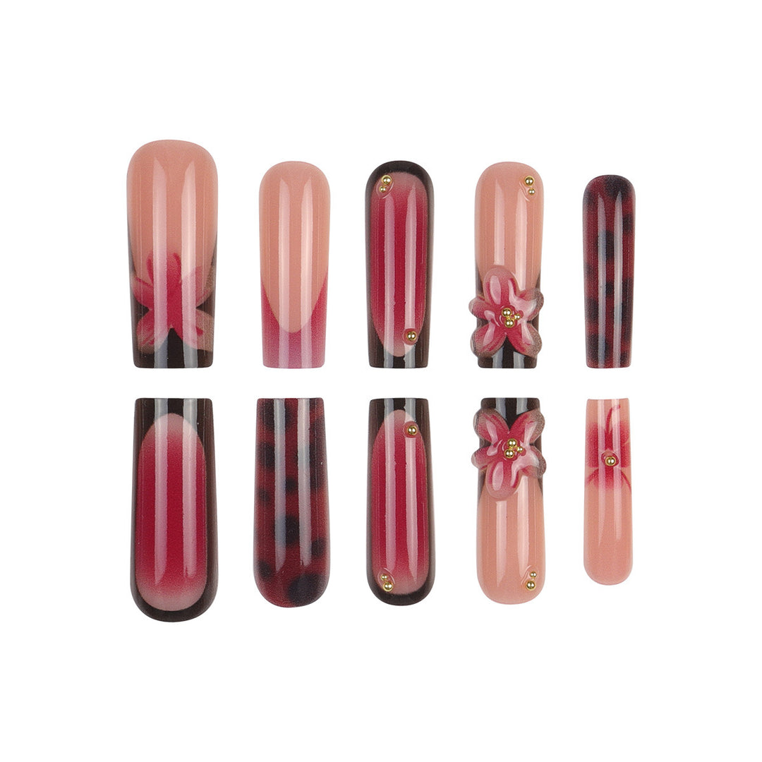 Floral-Inspired Elegant Press-On Nail Set Stornfield