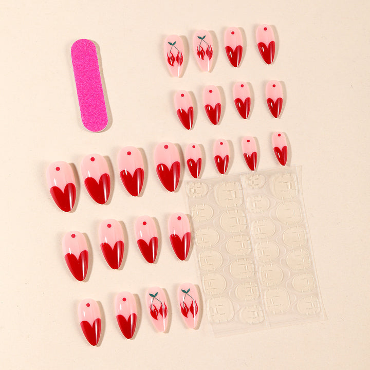 Floral Heart-Shaped Nail Art Set Stornfield