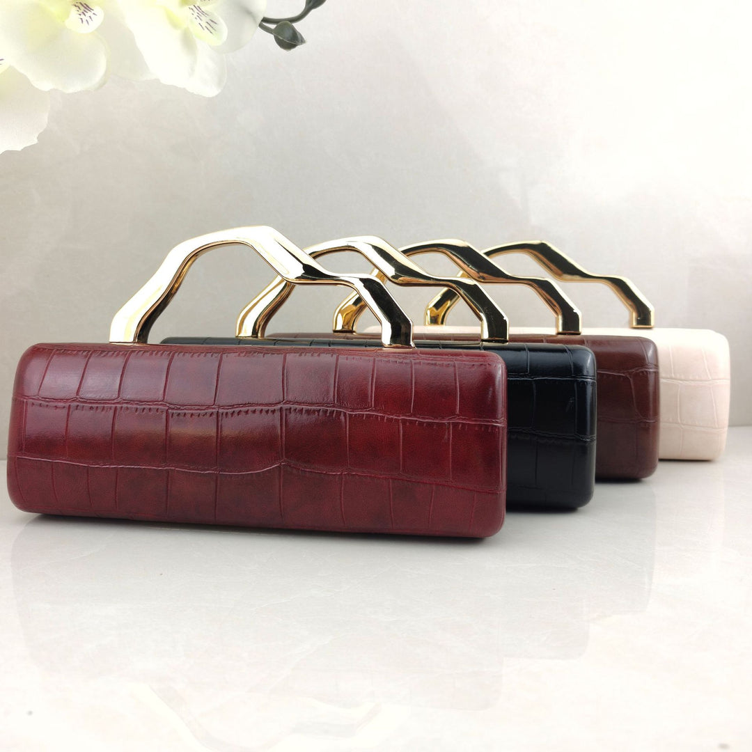 Crocodile Print Evening Clutch