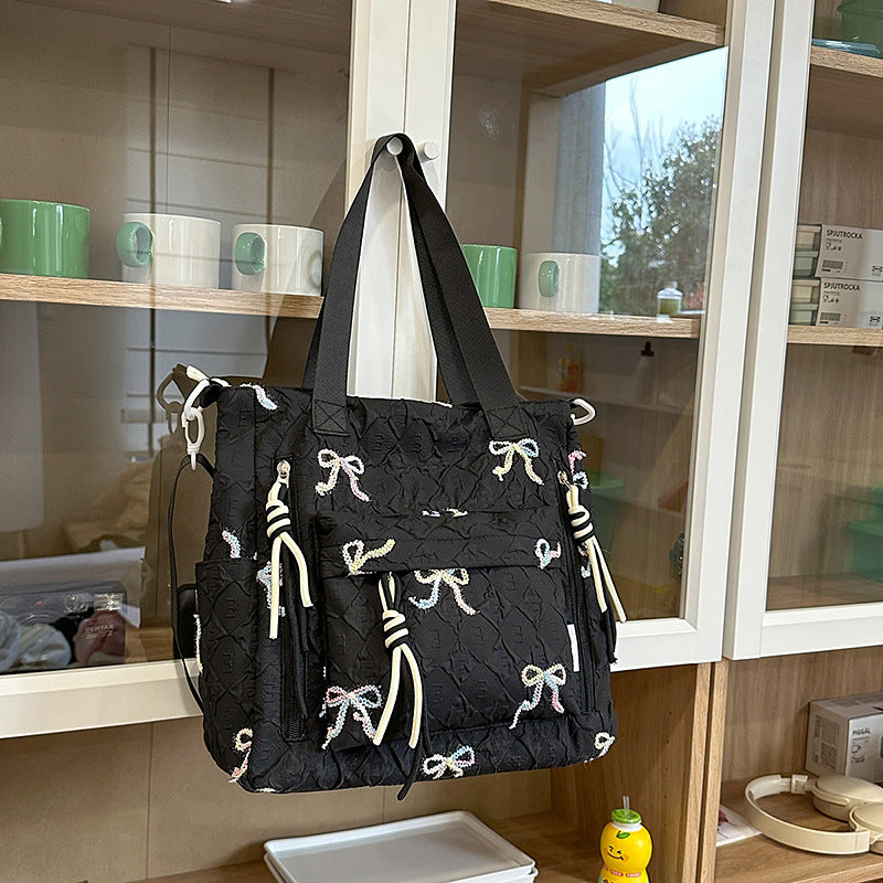 Quilted Bow-Detail Fashion Backpack Stornfield