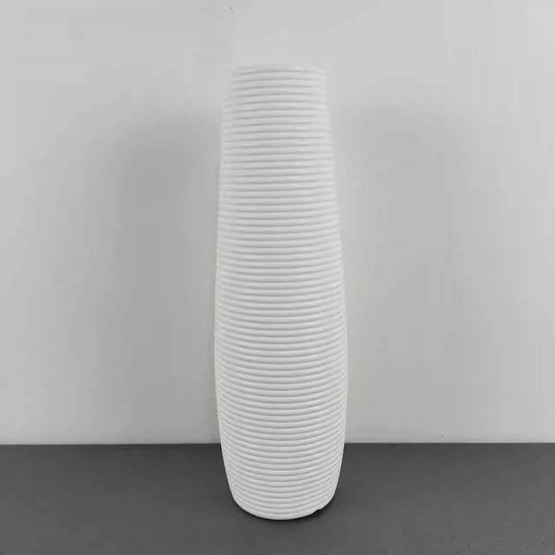 Modern Ribbed Decorative Vase Stornfeild