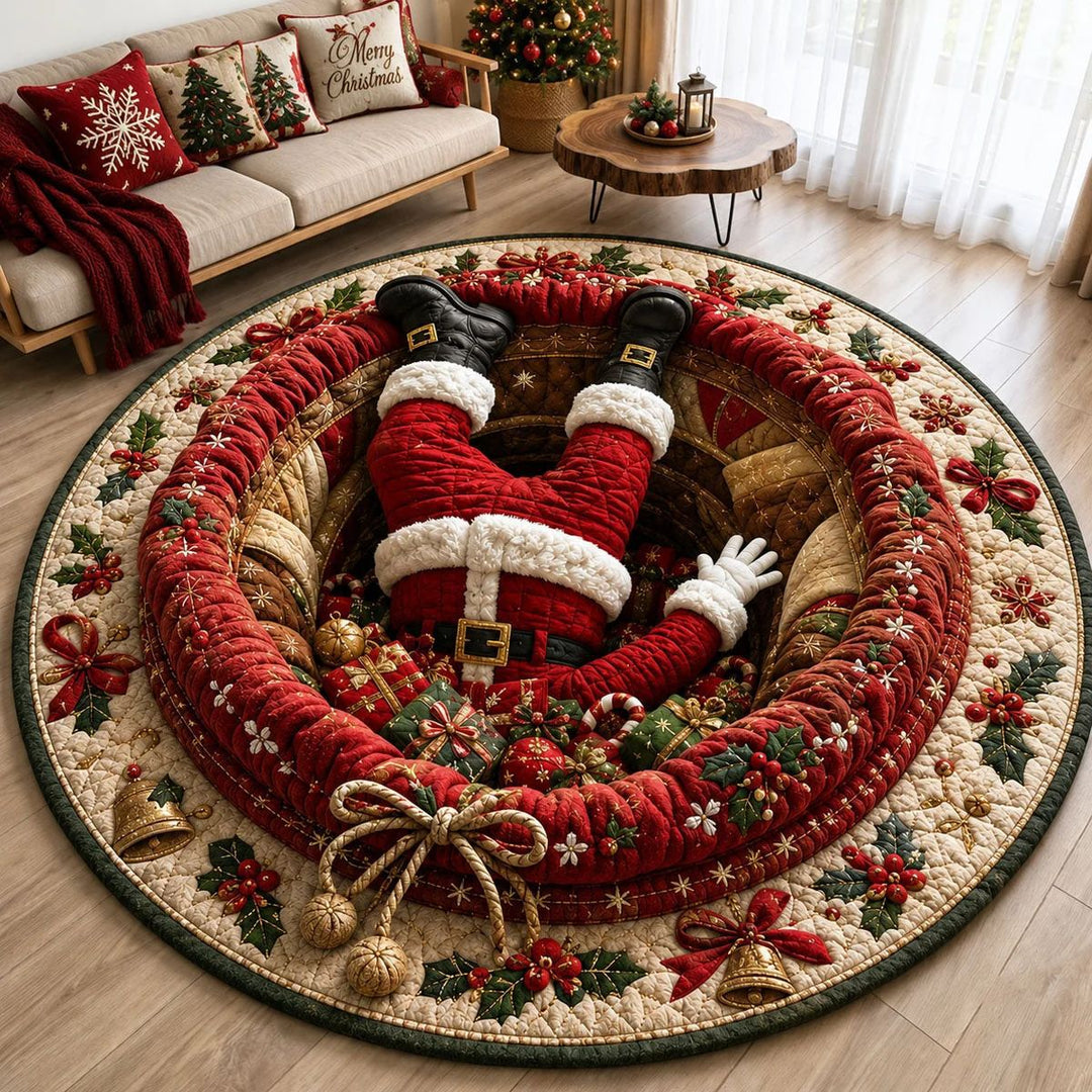 Festively Themed Round Area Rug