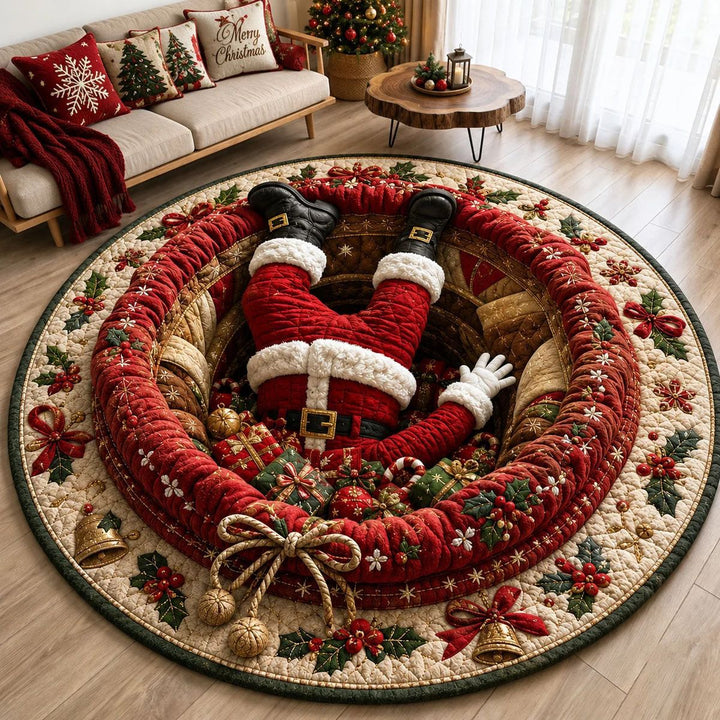 Festively Themed Round Area Rug