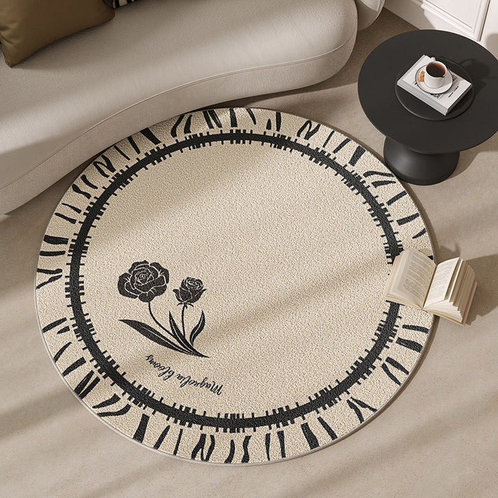 Round Motivational Area Rug Stornfield
