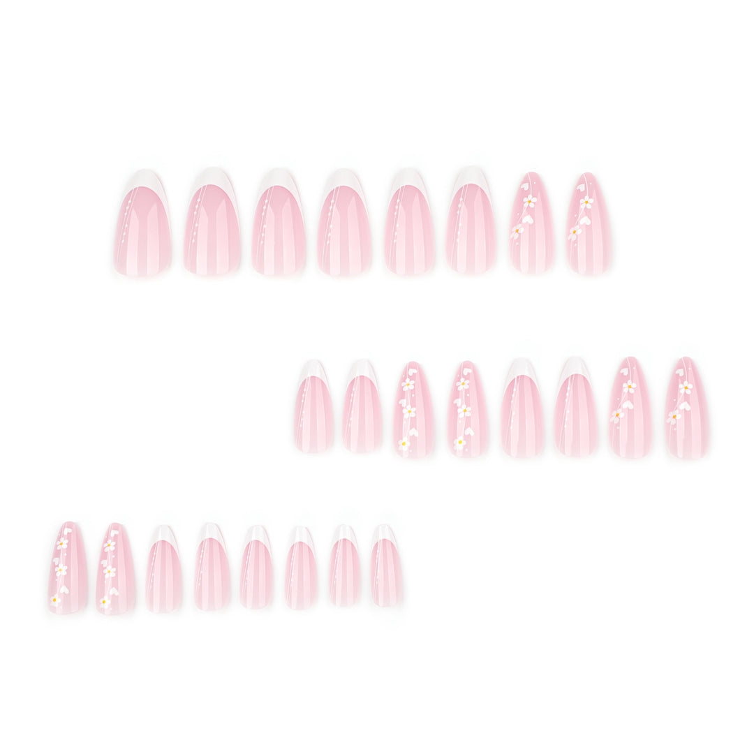 Artful Nail Extensions with Delicate Floral Patterns Stornfield