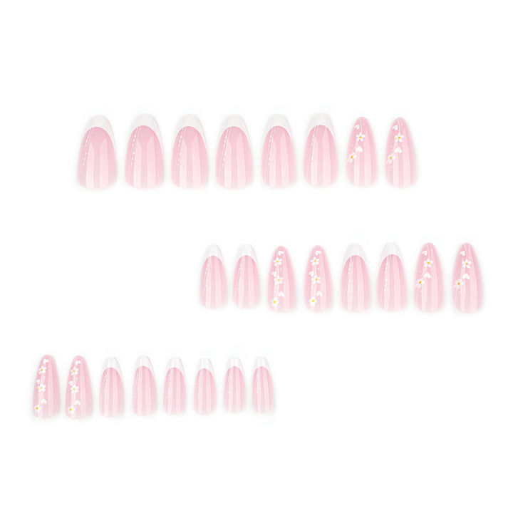 Artful Nail Extensions with Delicate Floral Patterns Stornfield