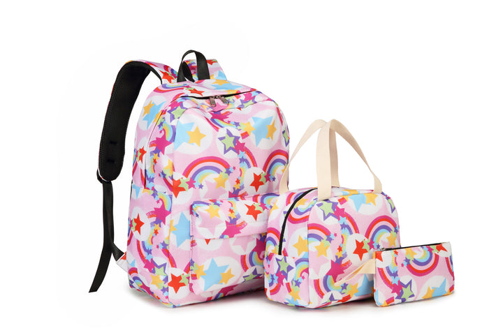 Stylish Leopard Print Backpack and Accessory Set Stornfield