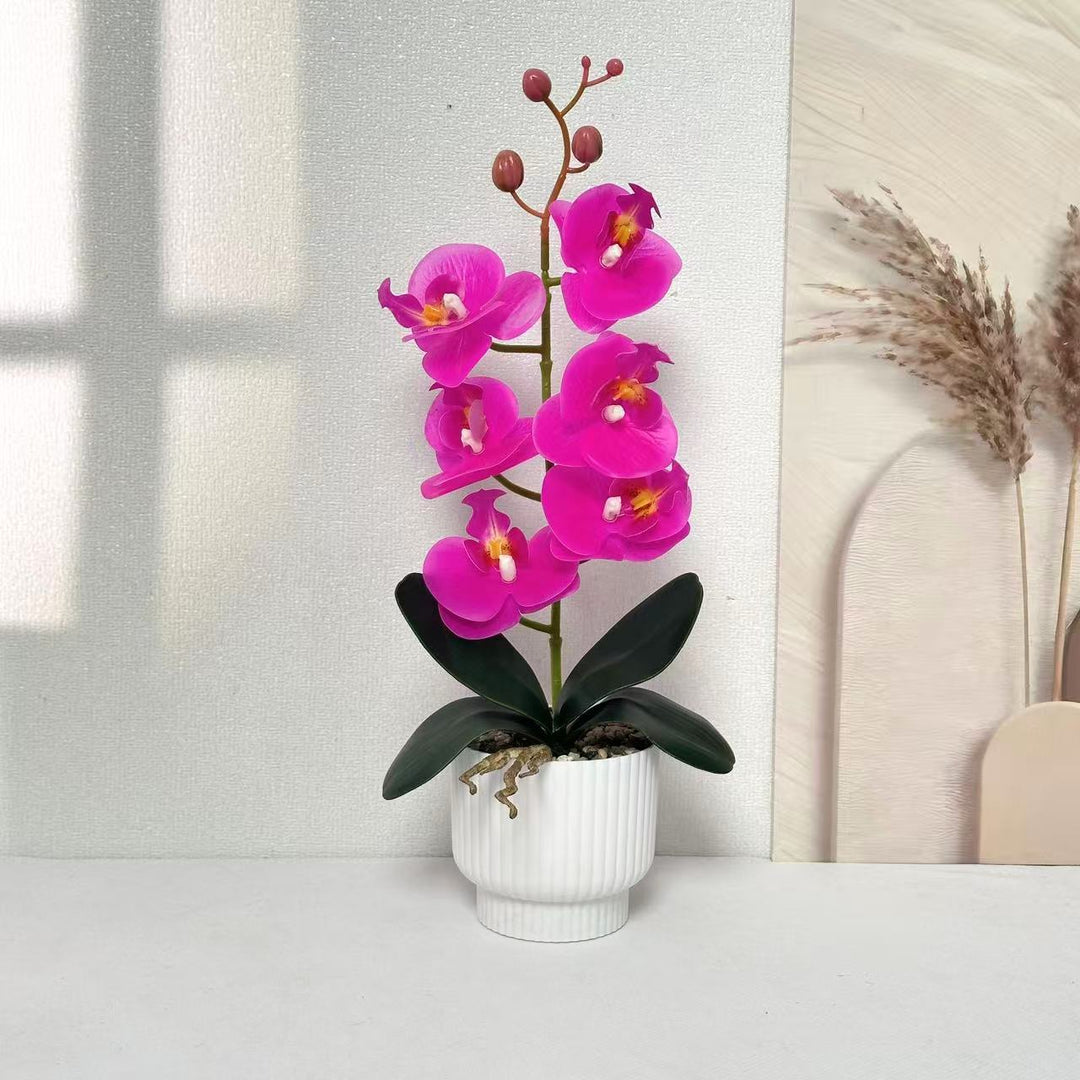 Stylish Faux Orchid Plant Arrangement