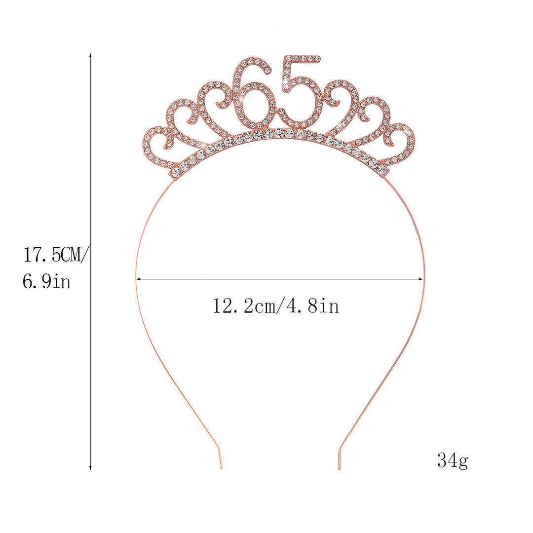 Ladies Crystal Tiara with Custom Designed Number Motif Stornfield