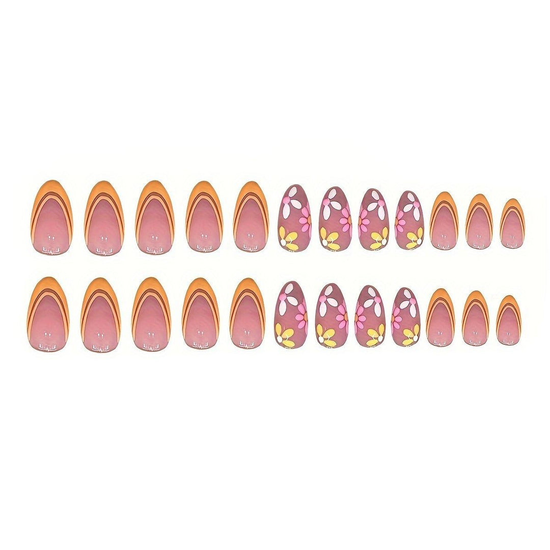 Decorative Floral Themed Press-On Nails Stornfield