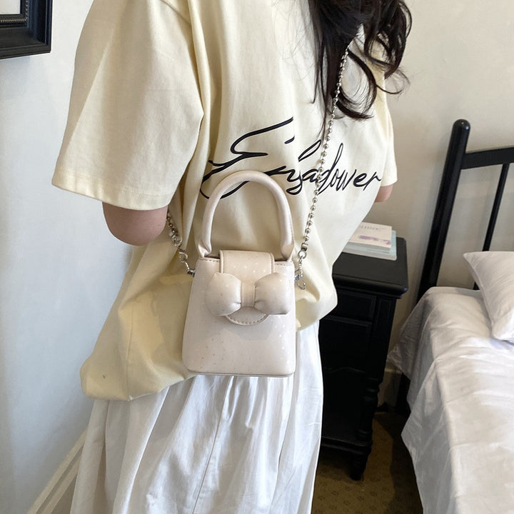 Bow-Embellished Mini Handbag