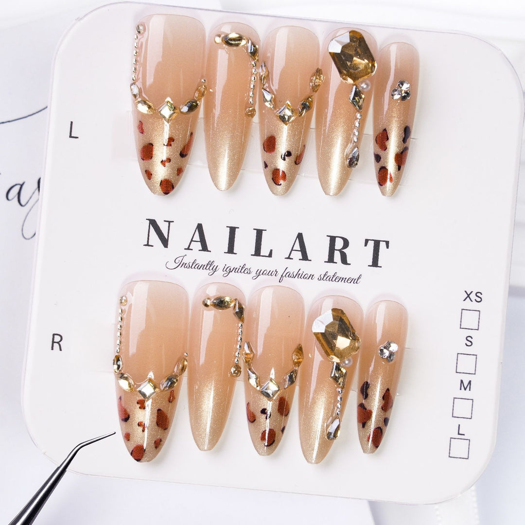 Butterfly-Inspired Stiletto Press-On Nails