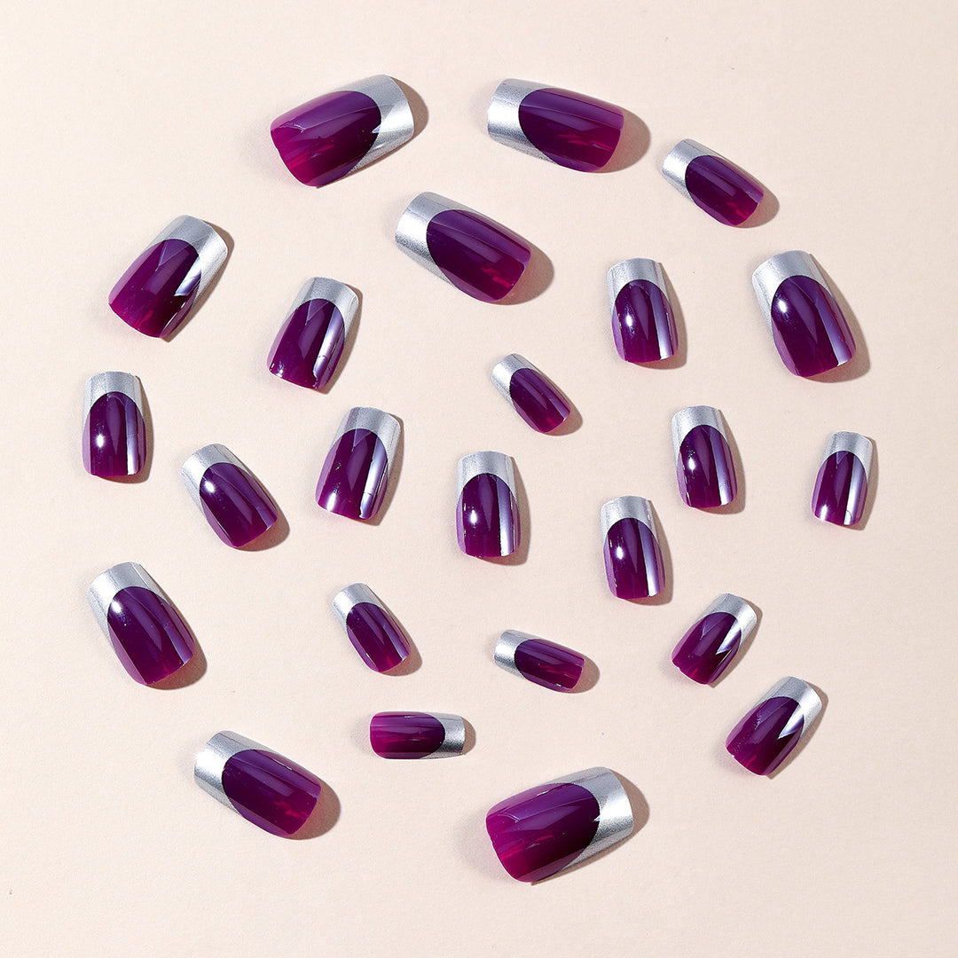 Metallic Tip Gel Nail Art Extensions Stornfield