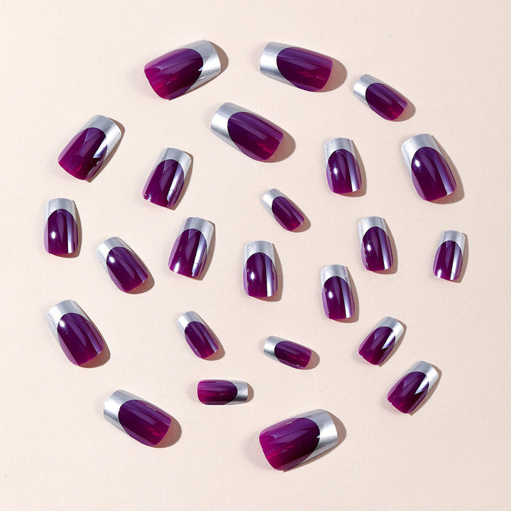 Metallic Tip Gel Nail Art Extensions Stornfield