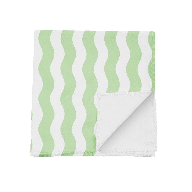 Terry Beach Blanket with Modern Wave Pattern Stornfield