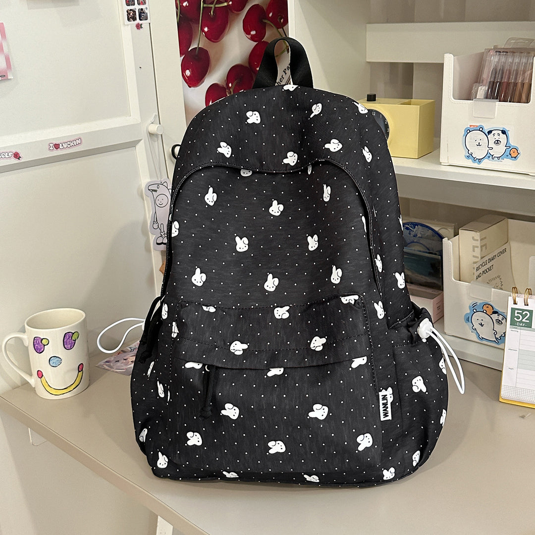 Lightweight Polka Dot Casual Backpack Stornfield