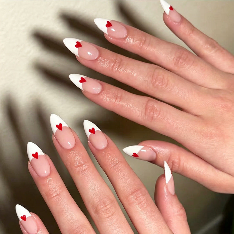 Heart-Pattered Press-On Nail Art Stornfield