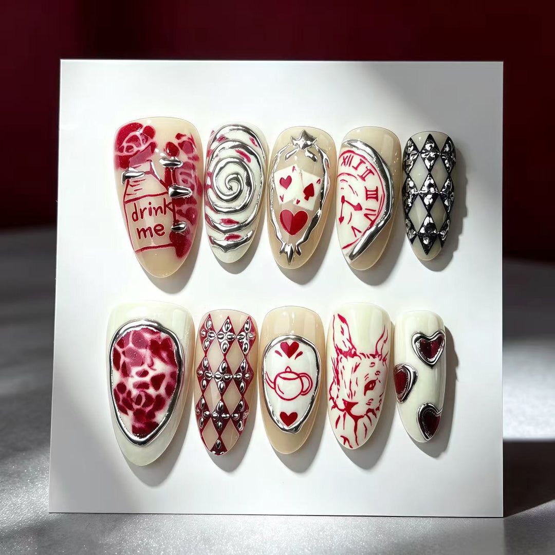 Artistic Fantasy-Themed Press-On Nail Set