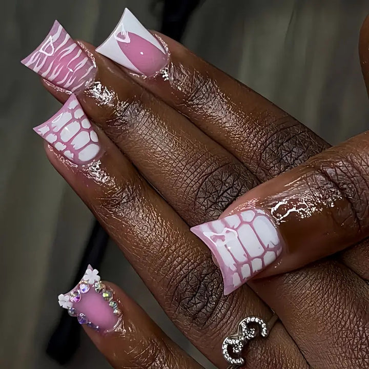 Artistic Glossy Press-On Nail Extensions Stornfield