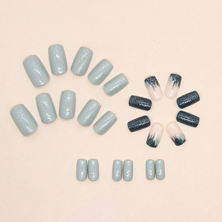 Gradient Glitter Gel Nail Tips Set Stornfield