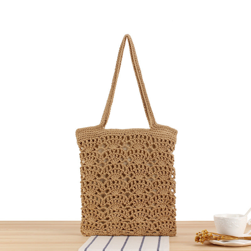 Handbag Made of Hand-Knotted Natural Material with Elegant Details Stornfield