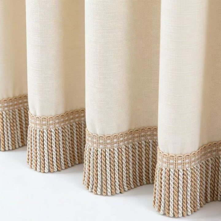 Noble curtain with fringe trim Stornfield