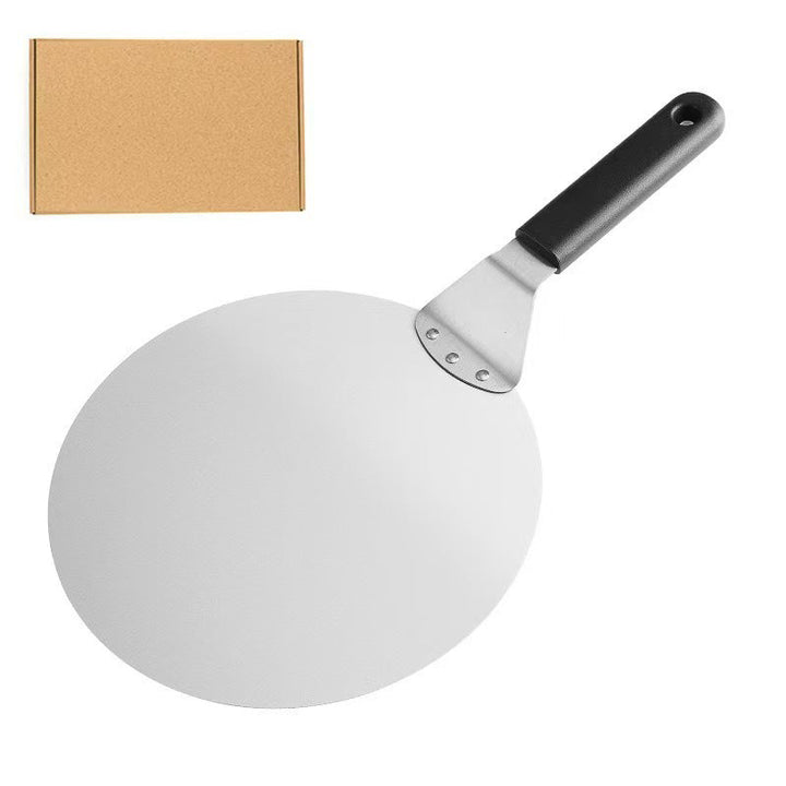 round stainless steel pizza peel with ergonomic heat resistant handle Stornfield
