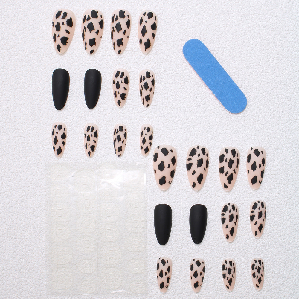 Artistic Stiletto Press-On Nails with Leopard Design Stornfield