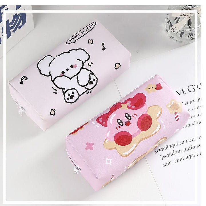 Cute Cartoon-Themed Zippered Pencil Case