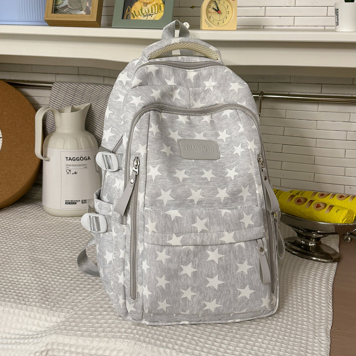 Trendy Star-Print School Backpack Stornfield