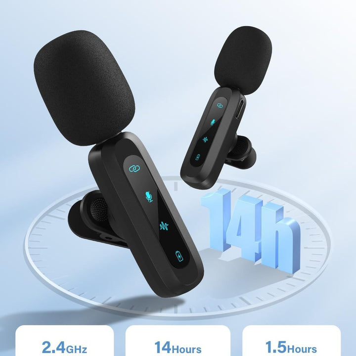 Wireless Lavalier Microphone with High-Sensitivity Audio Recording Stornfield