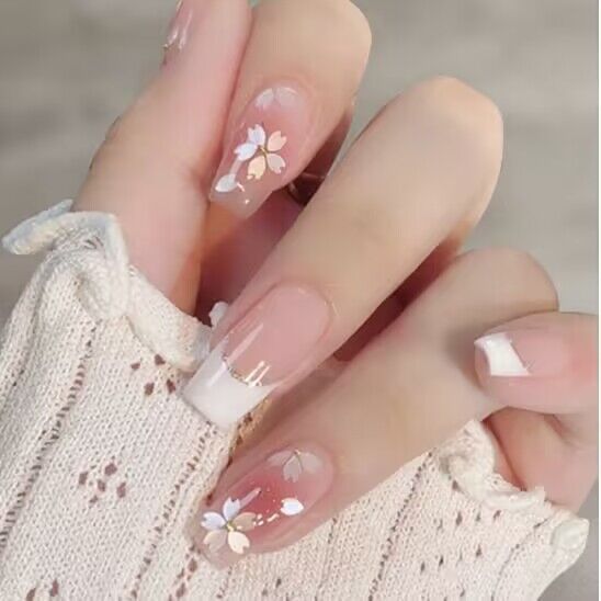Artistic Floral-Designed Press-On Nail Set Stornfield 1787296289
