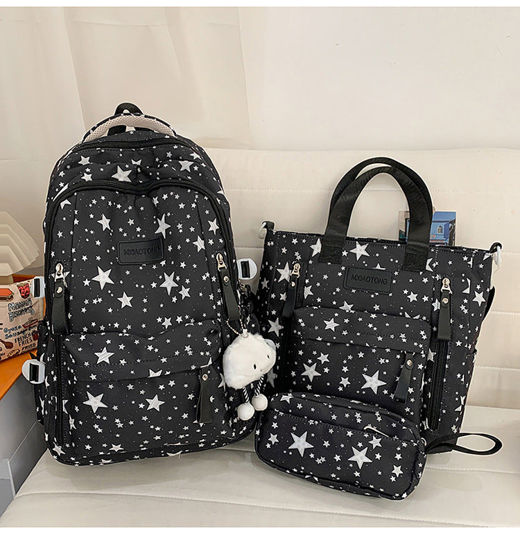 Star-Printed Multipurpose School Backpack and Tote Set Stornfield