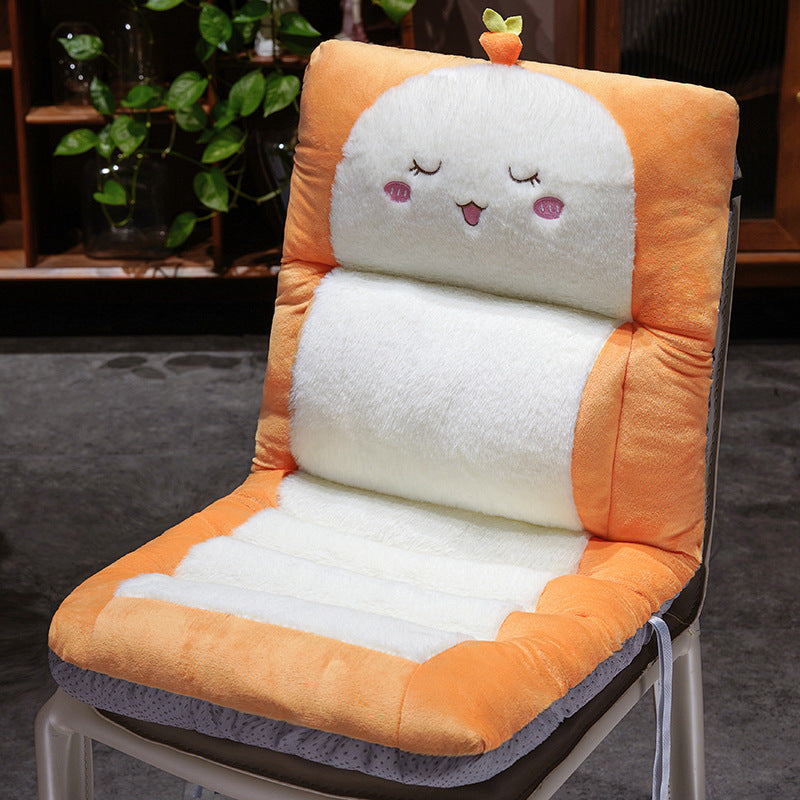 Plush seat cushion with cheerful fruit motif Stornfield